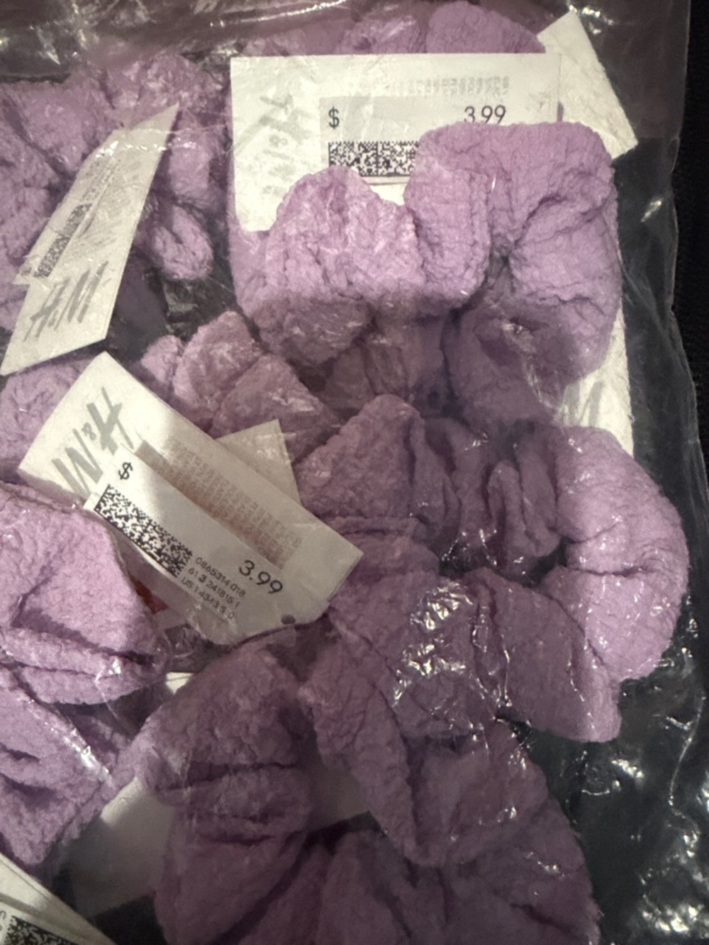 H&M Lavender Fabric Scrunchies Pack